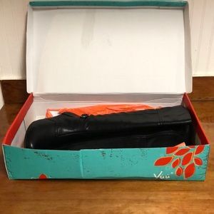 Black high heel boots